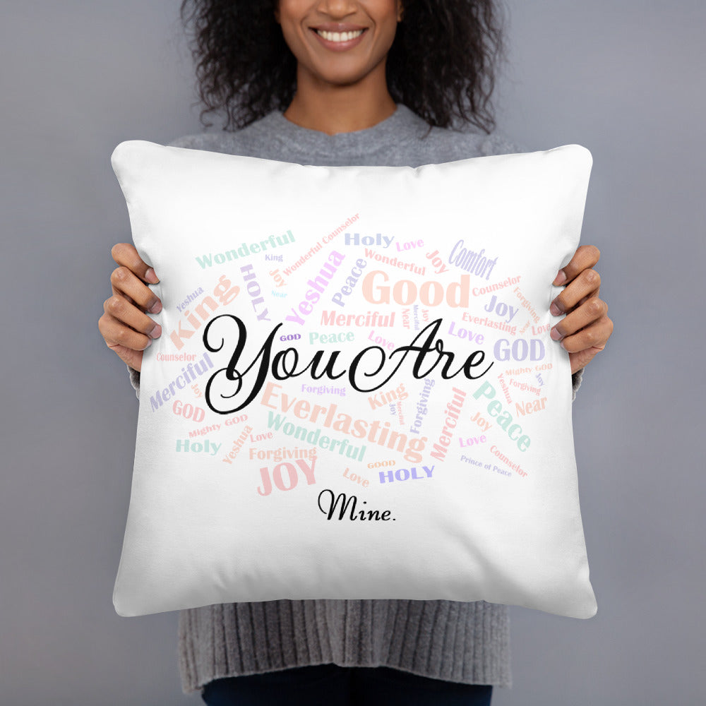 "You Are Mine" decorative pillow
